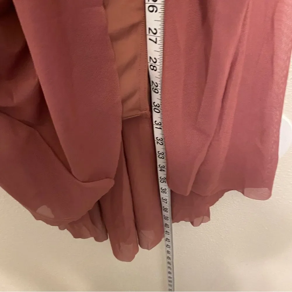 Weissman Dance costume red mauve dress beaded Touching Heaven 13434 LA adult